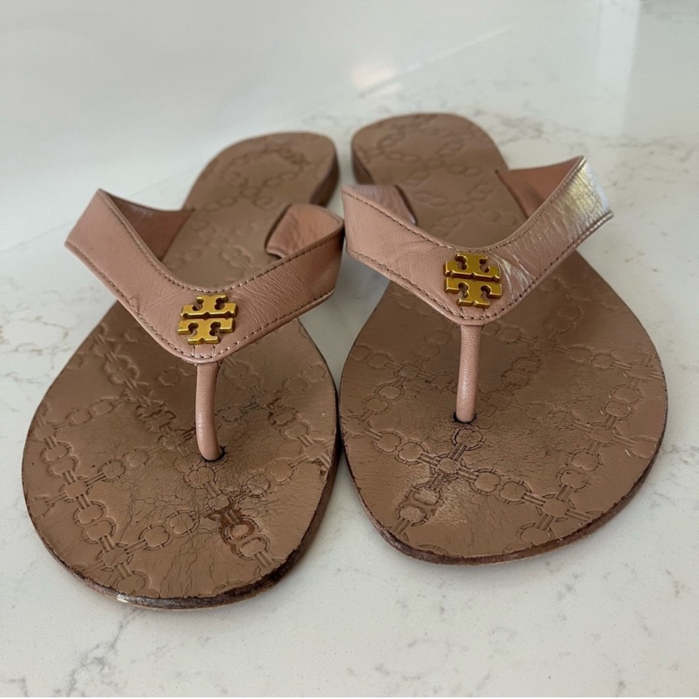 Tory Burch Blush Leather Sandals
